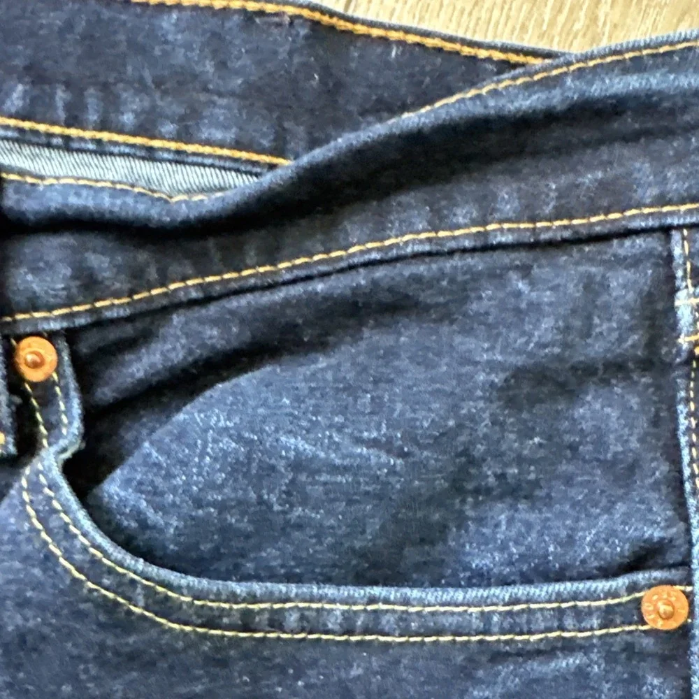 LEVIS MEN DARK BLUE JEAN 505 38X32 REGULAR STRAIGHT CLASSIC COTTON‎ DENIM #647